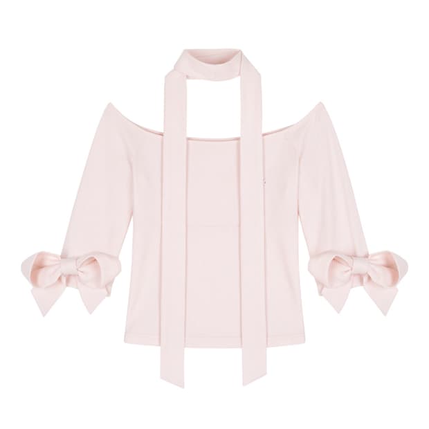 클리시어 Candy bow off - shoulder scarf set