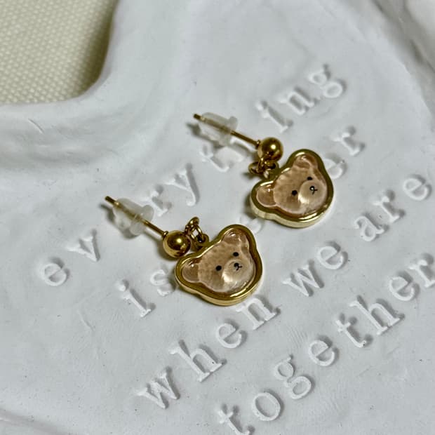 테디베어는 사랑이죠🐻️❤️ 테디베어 귀걸이🧸🧡