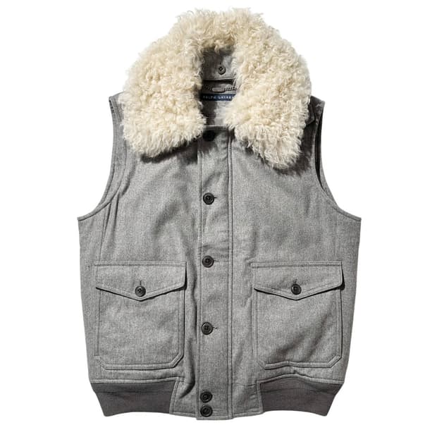 랄프로렌 양털카라 덕다운 패딩 베스트