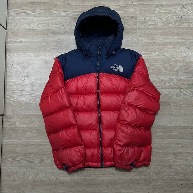 노스페이스 구스다운 700 후드 눕시 패딩 점퍼 [레드] L/100