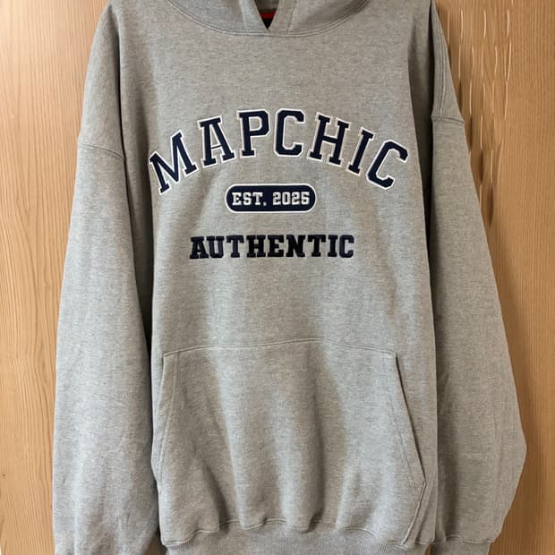 맵시크 어센틱 로고 후디 M 그레이 공용가능 무신사