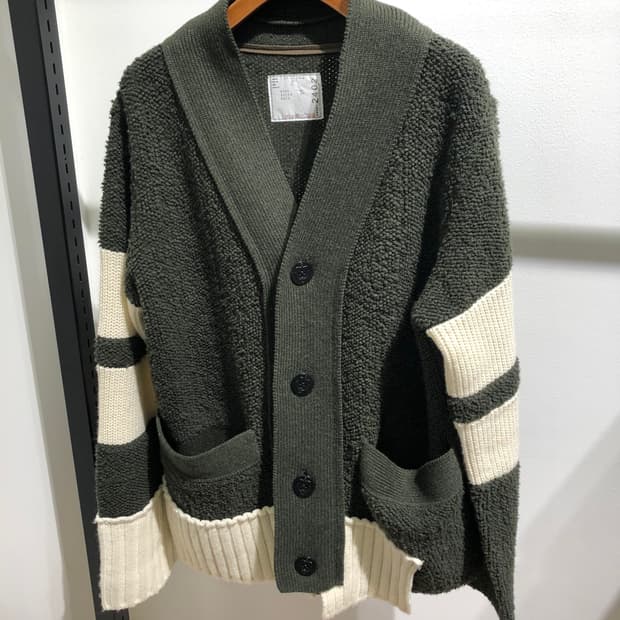 SACAI 사카이 20aw 믹스 울 패턴 가디건