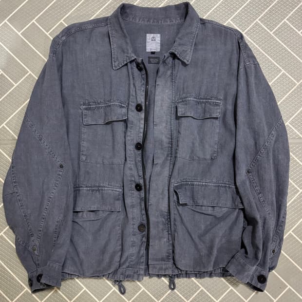 4) 폴리테루 넵 린넨 필드 자켓 페이디드 블루 초판