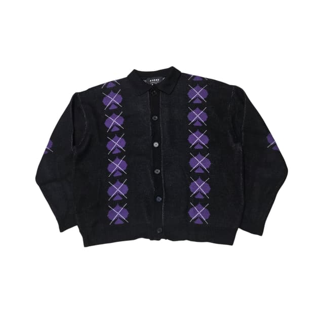 XTONZ 엑스톤즈 스페이드 패턴 니트 가디건
