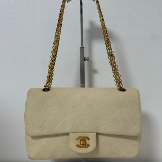 샤넬 패브릭 클래식 미듐 빈티지