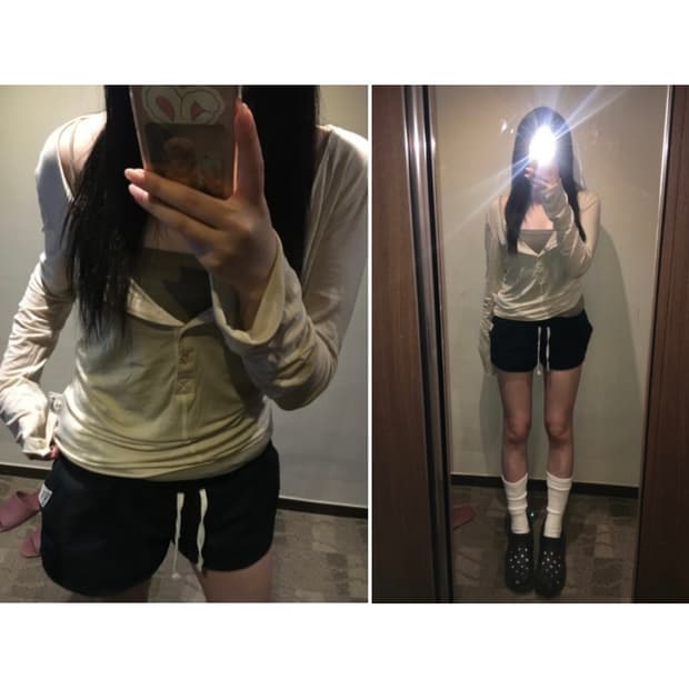 [새상품] 글로니 G 버튼 롱슬리브 오트밀