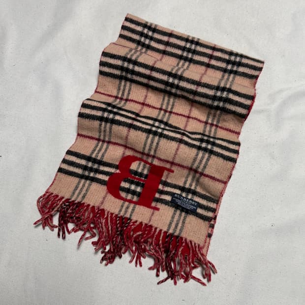 OS 버버리 노바체크 메리노울 캐시미어 머플러