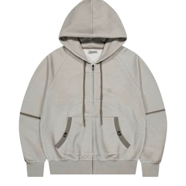 코이세이오 스트링 후드 집업 샌드
