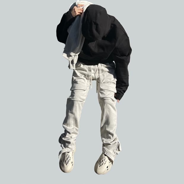 [판매](1)그레일즈 플라이트 포켓 카고 트레이닝 팬츠 - 클라우드