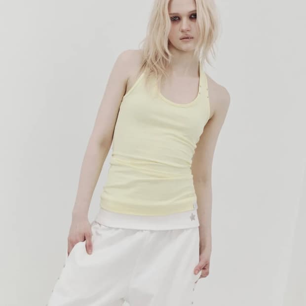 BASIC HALTERNECK TOP / YELLOW