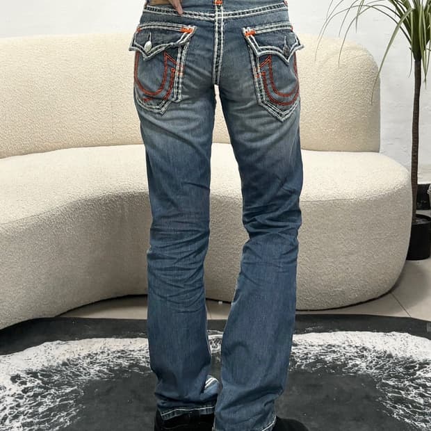 90s TRUE RELIGION 빅포켓 스티치 데님 팬츠