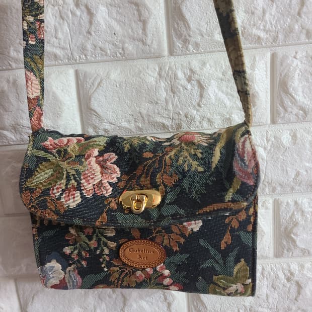 Gobelins Art 꽃무늬 크로스백+지갑 세트