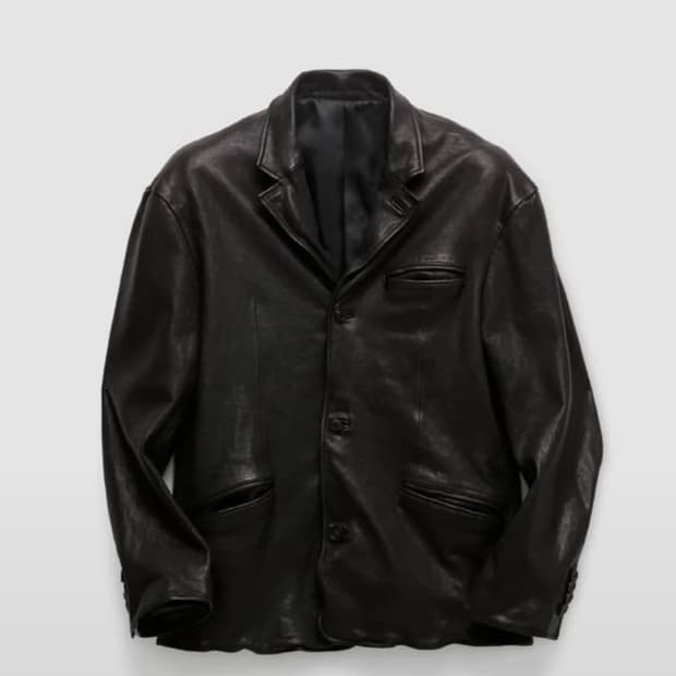 쿠어 램스킨 레더 블레이저