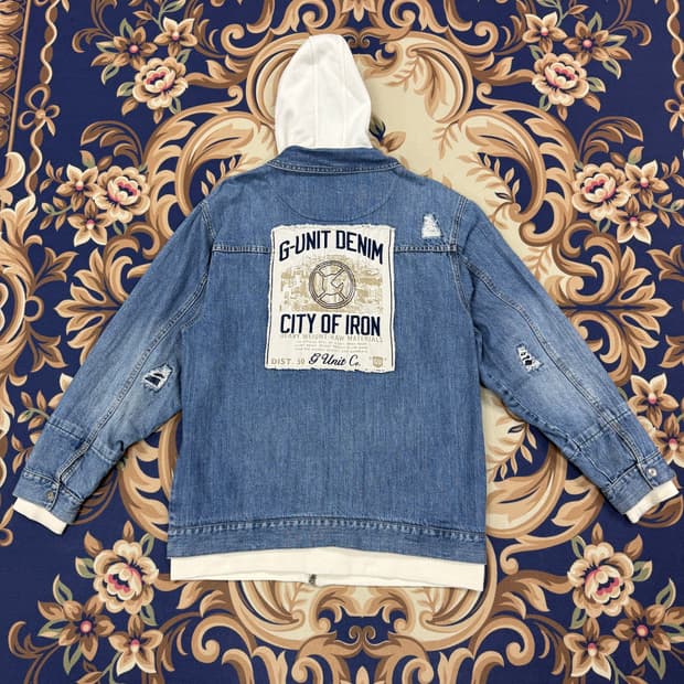 (XL)00s 지유닛 G-UNIT 올드스쿨 데님 후드자켓