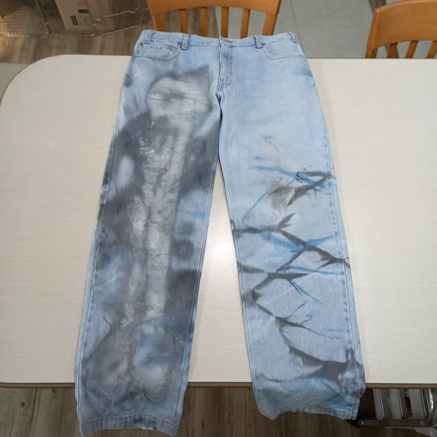 36-37 90's 리바이스570 테이퍼드 연청 커스텀 36-434