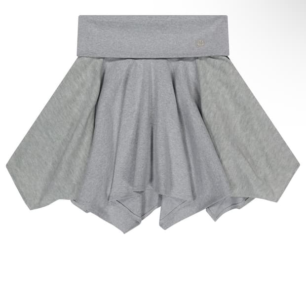코이세이오 폴딩 언발란스 스커트 라이트 그레이
