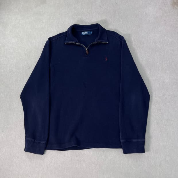 100 폴로랄프로렌 코튼 반집업 니트