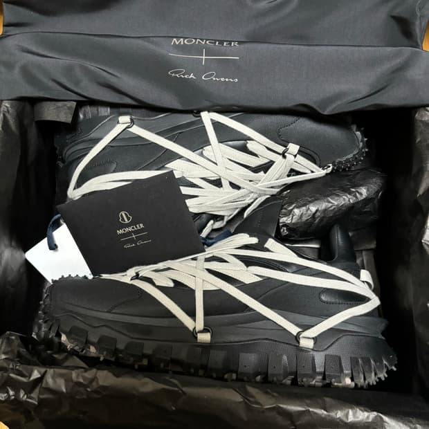 릭오웬스 몽클레르 트레일그립 메가레이스
