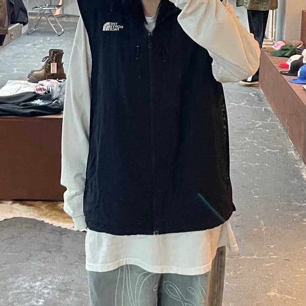 노스페이스 블랙 매시 아웃도어 피싱 베스트 H1697