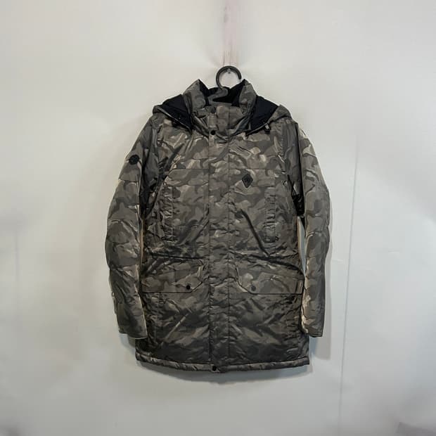 코오롱 여성 구스다운 카모 패딩 90 