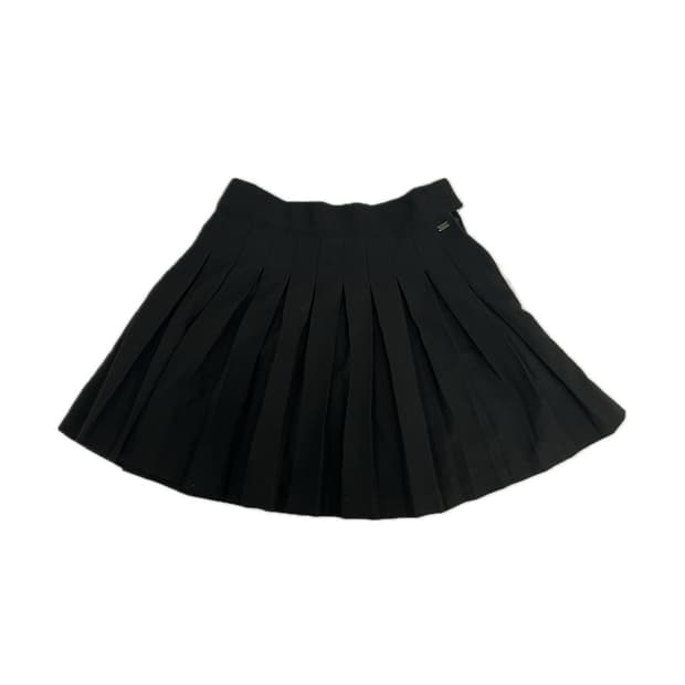 풀앤베어 검정 플리츠 미니 스커트 