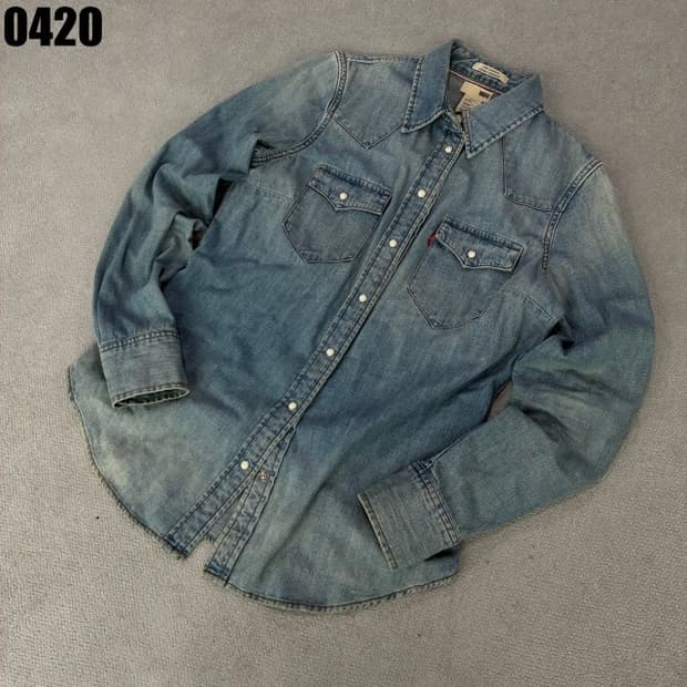 리바이스 데님 웨스턴 셔츠 s