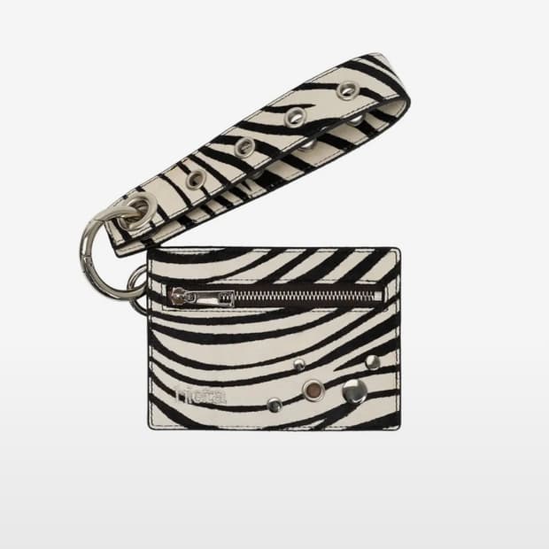 히에타 Zoey Wallet Keyring 월렛 키링 카드지갑 지브라