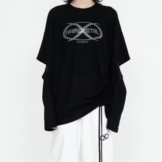 셋업이엑스이 SLEEVE SLIT T-SHIRT