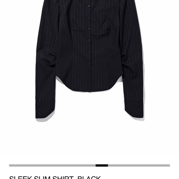 미스치프 SLEEK SLIM SHIRT / BLACK / M