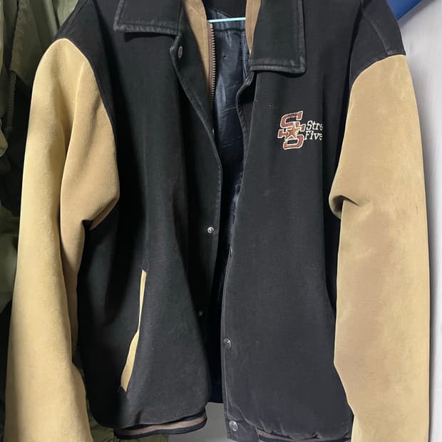 빈티지 스웨이드 바시티 자켓