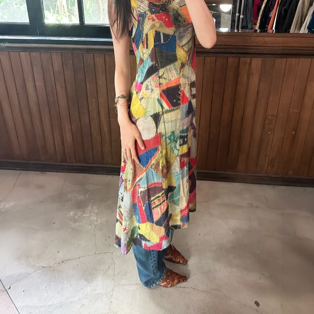 NEEDLES patch work long dress