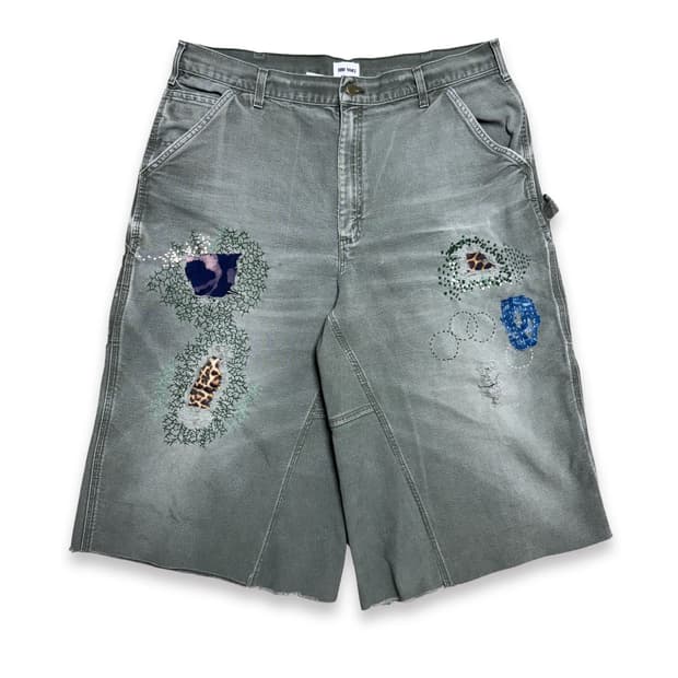 Carhartt Boro Sashiko Distressed Shorts