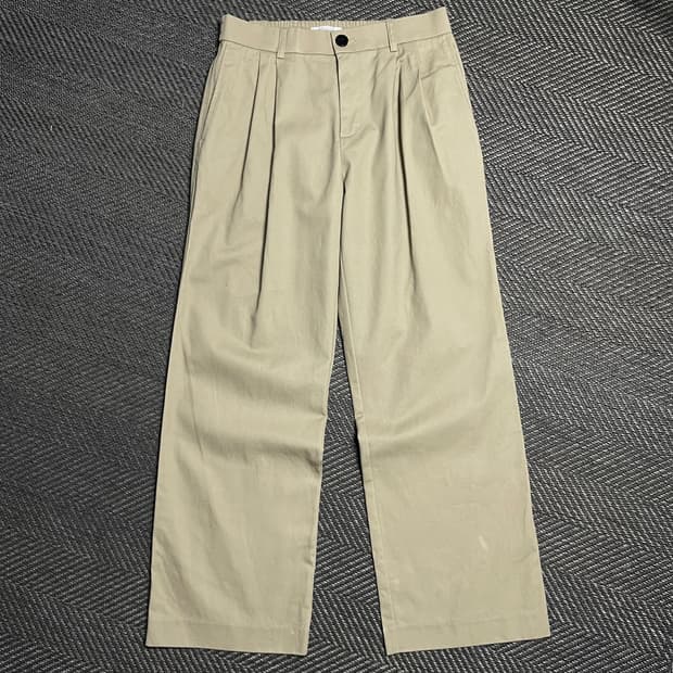 드로우핏 와이드 밴딩 치노팬츠 베이지o 5237