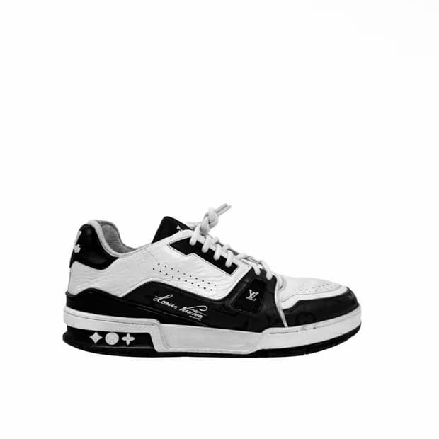 [6.5] 루이비통 LV 모노그램 트레이너 스니커즈 블랙 1AC2A3