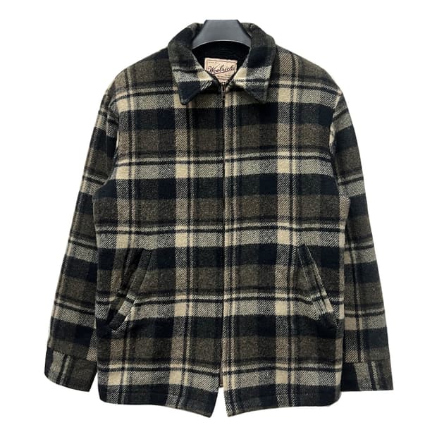 90s USA 울리치 체크 울 블루종 자켓 해외 M