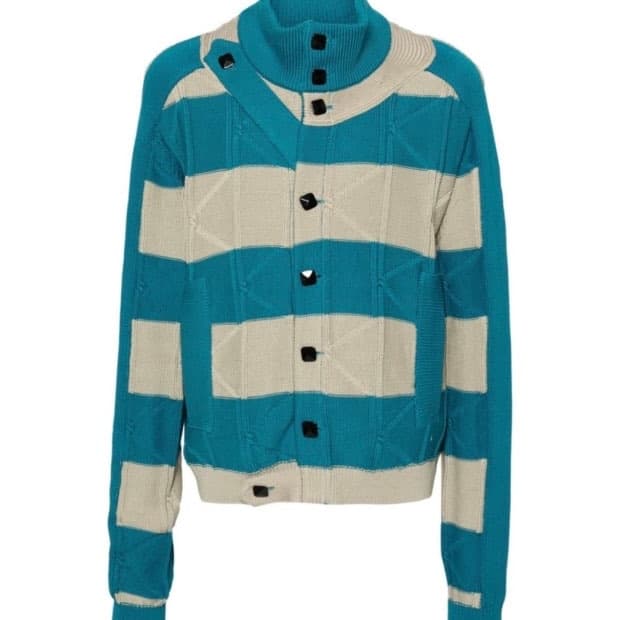 구매) 키코 코스타디노브 메를리 가디건 틸 그린 / 베이지