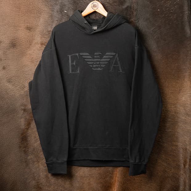 [105] 엠포리오 아르마니 후디 / 후드티 블랙 