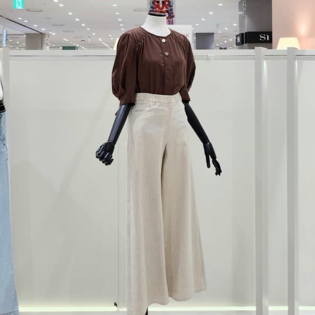 잇미샤 린넨 와이드 팬츠 55(쇼핑백 포함)