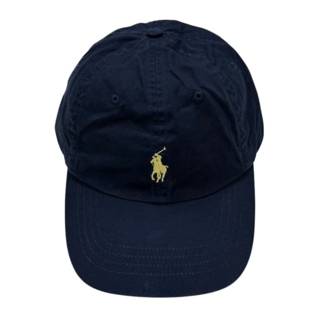 폴로 랄프로렌 QR 포니 코튼 치노 볼캡 모자 네이비