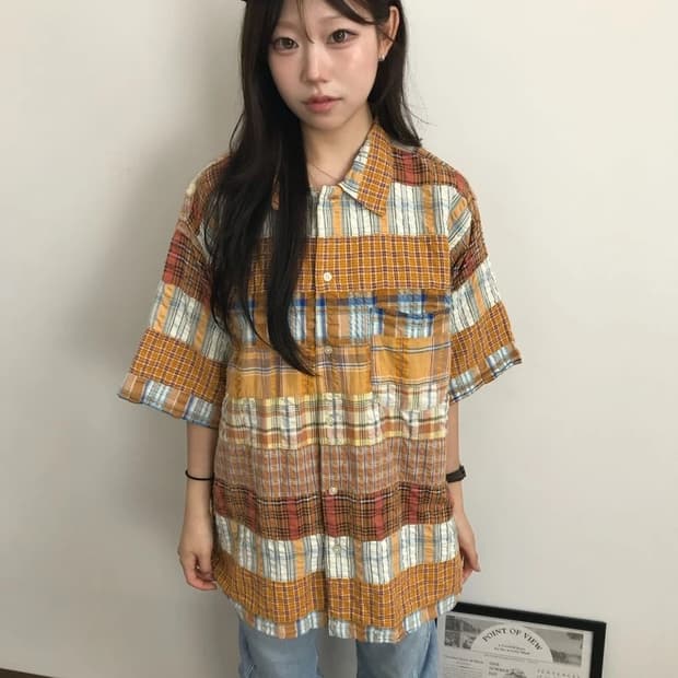 JPN Patchwork Check Shirt