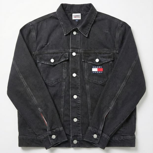 {레어템} 타미 흑청 데님 자켓 [L]