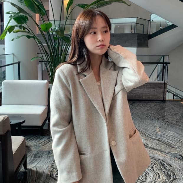 오이니 무드 울자켓 베이지