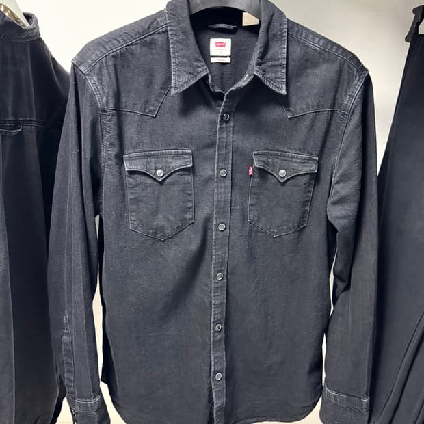 리바이스 웨스턴 셔츠 L (흑청)
