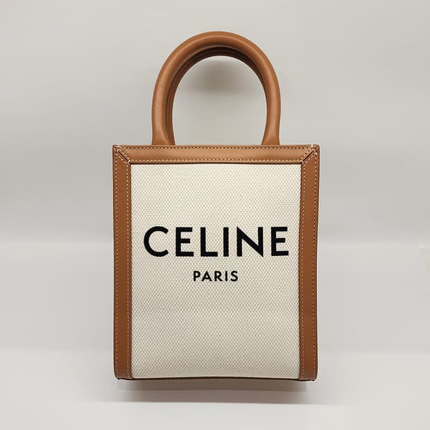 셀린느 193302BNZ 패브릭 카바스 미니 토트백 브라운