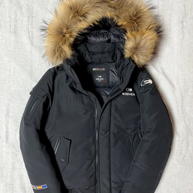 아이더 스투키 숏패딩 퍼후드 남여공용 s