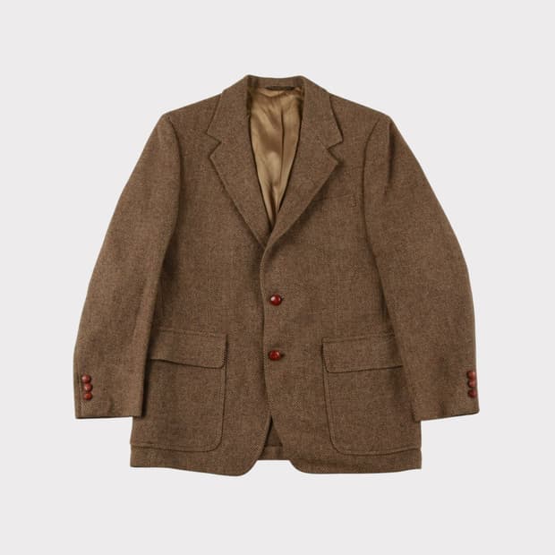 [M] 빈티지 헤링본 트위드 자켓