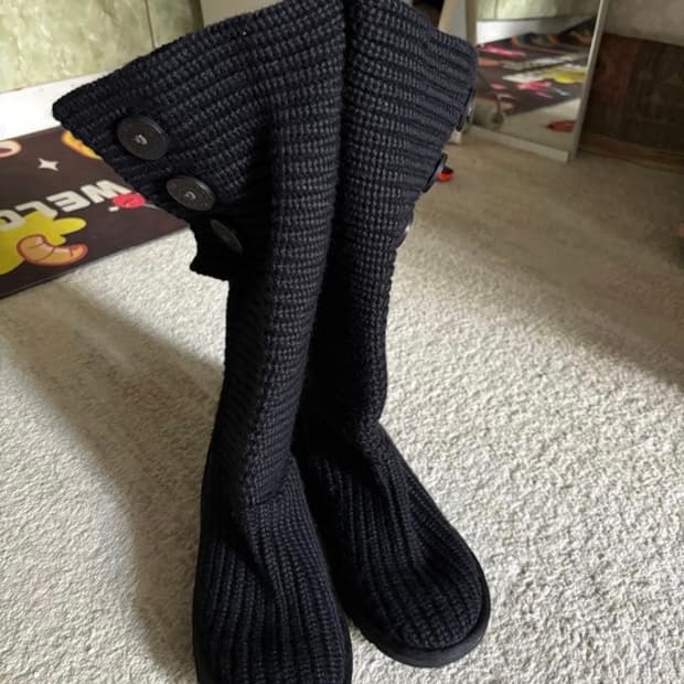 어그 니트 부츠 블랙 230