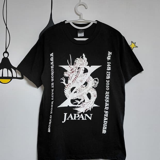 [정품] X JAPAN 2010 월드투어 닛산 스타디움 라이브 굿즈 티