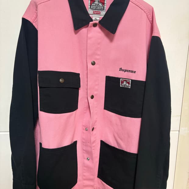 슈프림 밴데이비스 초어코트 자켓 핑크 XL