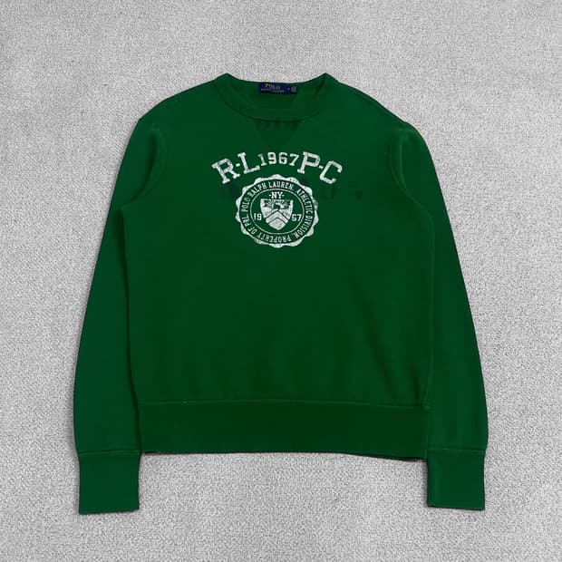 폴로 랄프로렌 그래픽 크루넥 맨투맨 그린